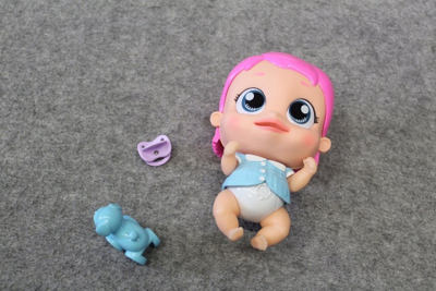 Lodër kukull IMC Toys Laffies Greta 92174, bebe interaktive, flokë rozë, me ngjyra