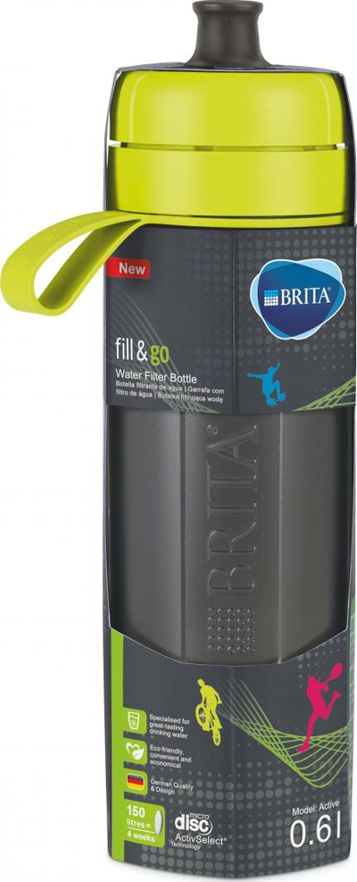 Shishe me filtër Brita fill & go Active, 600ml, e gjelbërt