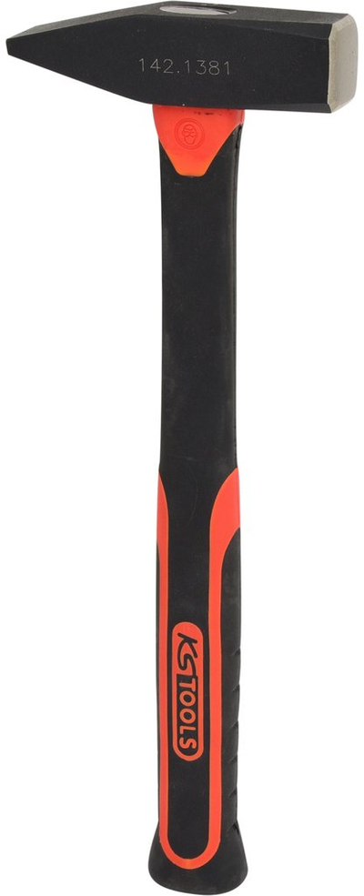 Çekiç KS Tools 142.1381, dorezë fibroplastike, 800 g, i kuq e zi