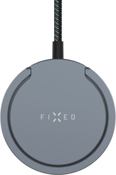 Karikues pa tela FIXED MagPad Pro, Qi2 MagSafe 15W, me qëndrorese, gri