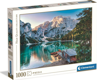 Puzzle Clementoni Emerald Lake Braies, 1000 copa, shumëngjyrsh
