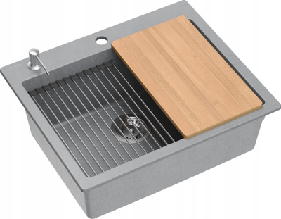 Lavaman kuzhine Quadron KURT 110, gur graniti, 1 tas, 59.5 x 50 x 21.5 cm, gri