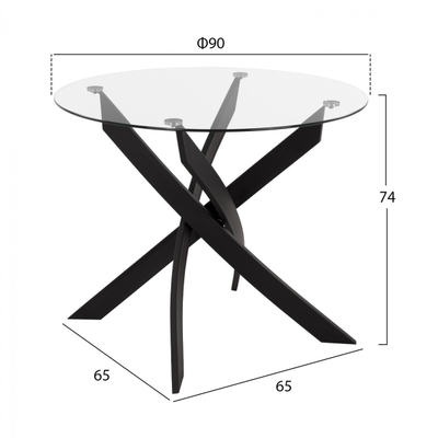 Set ngrënieje Ø90 cm + 4 karrige Vegas (HM11692.02)