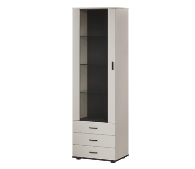 Vitrinë Cama Meble S1 Soho, 60x41x192 cm, cashmere dhe e zezë