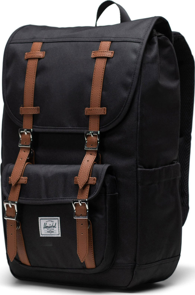 Ранец Herschel Little America 15, преграда за лаптоп, рециклиран полиестер, црна