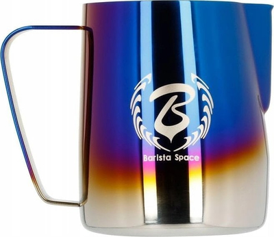 Пикаторе за млеко Barista Space Milk Jug Titanium Half Blue, 600ml, сина