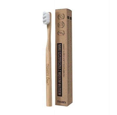 Furçë dhëmbësh Mohani Nano Bamboo, 10 mijë fijë ultra të buta, natyrale