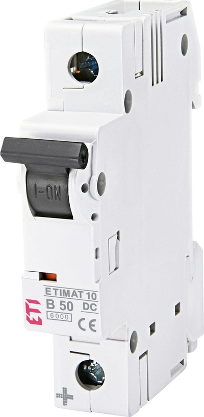 Siguresë automatike ETI Etimat 10, 1P B 50A, 6kA DC, e bardhë