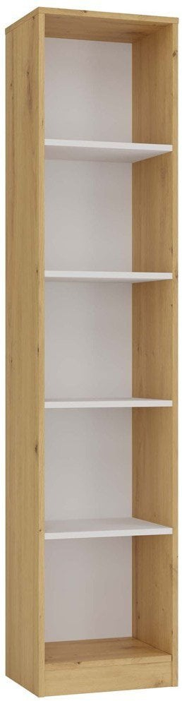 Raft librash TopEshop Onyx R40, 182cm, dru artizan me të bardhë