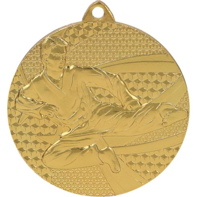 Medalje sporti Tryumf MMC6650, çelik, motiv karateje, ngjyrë ari