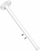 Mbajtës tavanor Camsafe CS30 PS, i rregullueshëm 110 210 cm, fileto 3/4, i bardhë
