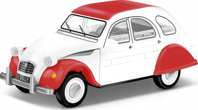 Set ndërtimi Cobi Citroen 2CV Dolly, 85 copë, shkalla 1:35, e bardhë me të kuqe