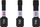 Set bitash yll Bosch 2608522479, 3 pjesë, shank 1/4" Hex