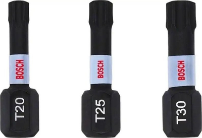 Set bitash yll Bosch 2608522479, 3 pjesë, shank 1/4" Hex