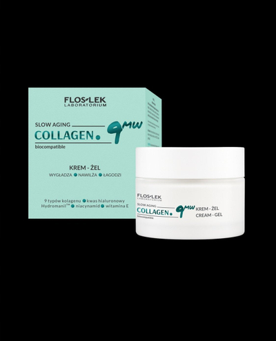 Krem xhel fytyre Floslek Collagen 9mw, 50ml, për lëkurë të hidratuar