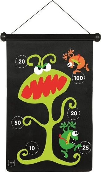 Lojë shigjetash magnetike Monsters, me dy anë, 36 x 55cm, shumëngjyrëshe