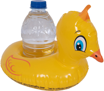 Mbajtës fryrës për gota SUNCLUB Duck 97250, në formë rosaku, i verdhë