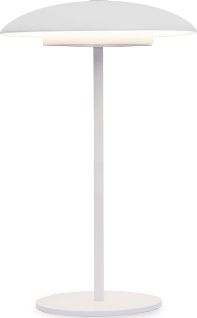 Lampë tavoline LED Newgarden Sardinia, me bateri që rikarikohet, IP44, 30cm, e bardhë