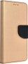 Kabllore telefoni Fancy Book për Xiaomi Redmi A1 A2, me portofol, me mbajtëse, e zezë me ari