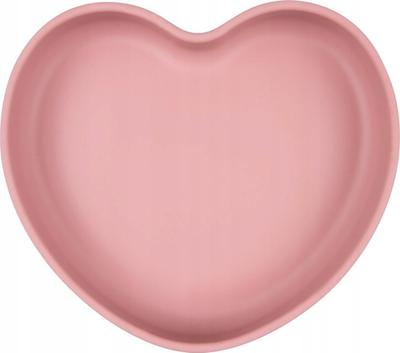 Pjatë bebe Canpol Babies Heart, silikoni, me kupë thithëse, e verdhë