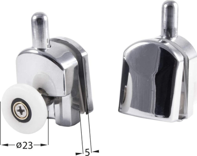 Rrota të poshtme dushi Deante LOWER, për xham 5 mm, diametër 21 mm, krom