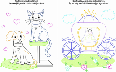 Libër aktiviteti Coloring Books with Little Diamonds Shiny Princesses, për ngjyrosje, me ngjitëse, shumëngjyrësh