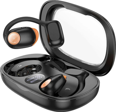 Kufje pa tela Hoco EA1 TWS, Bluetooth 5.3, me kuti karikimi, të zeza