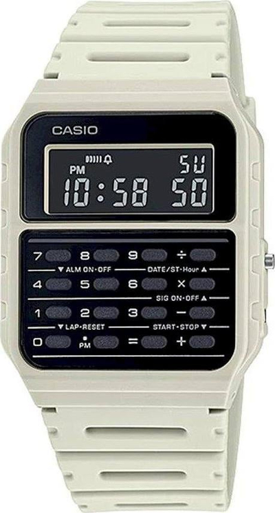 Ora dore Casio CA-53WF-8B, digjitale, rezistencë ndaj ujit 3 ATM, e bardhë