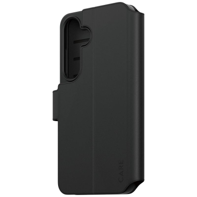 Futrollë telefoni CARE by PanzerGlass Wallet Case, me kickstand, për Samsung Galaxy S25, e zezë
