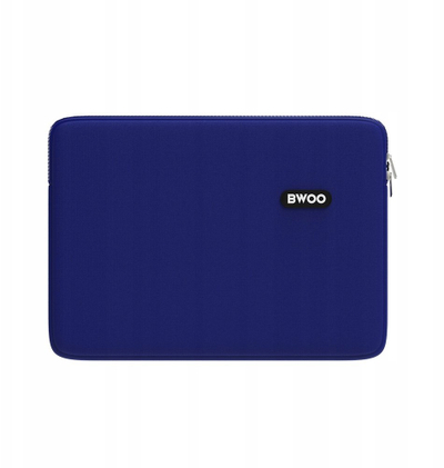 Çantë laptopi Bwoo Neoprene, 15", me zinxhir, blu navy