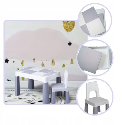 Set tavoline dhe karrige Tega Multifun Eco, multifunksionale, gri