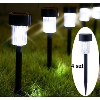 Set llambash diellore për kopsht Saska Garden, 4 copë, LED, plastike, të zeza