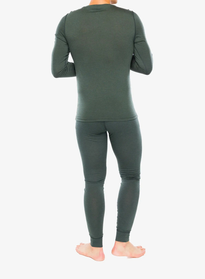 Bluzë termike Odlo Natural Merino 200 Crew Neck, 100% lesh merino, me mëngë t’gjata, jeshile, M