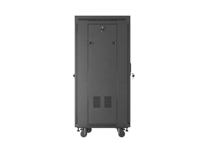 Kabinet rack Lanberg FF01-6624-23BL, 24U, për dysheme, i zi