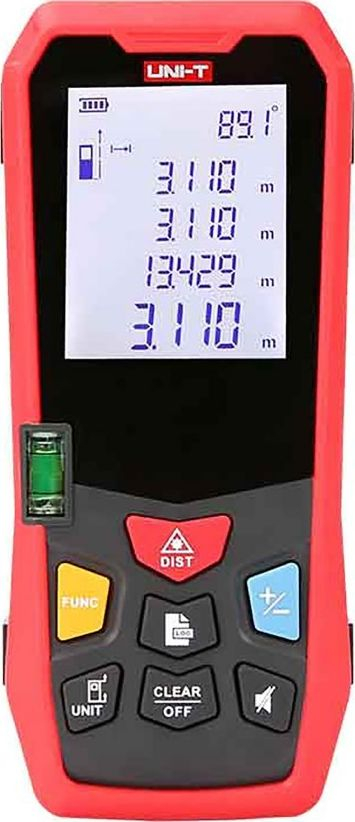Matës lazer distancesh Uni-T LM-120, 120 m, me ekran LCD, i kuq