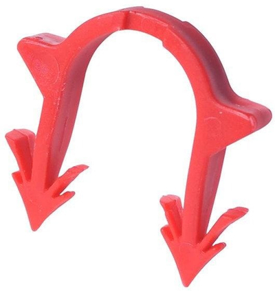 Kapëse fikse tubash Danfoss FIXING CLIP 16 mm, plastike, e kuqe