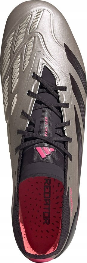 Këpucë futbolli Adidas Predator 24 Elite, për fusha të buta, argjendi