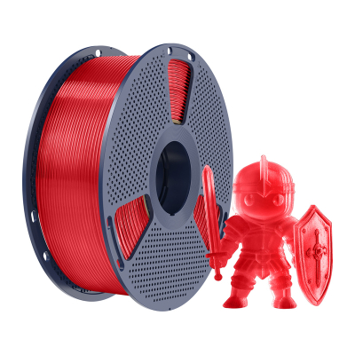 Filament 3D SUNLU PLA+, 1.75 mm, 1 kg, i kuq transparent