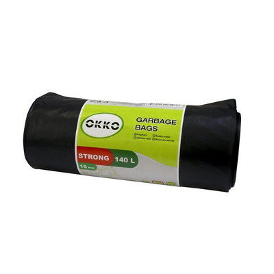 Кеси за ѓубре Okko Strong, 140L, 10 парчиња, црни