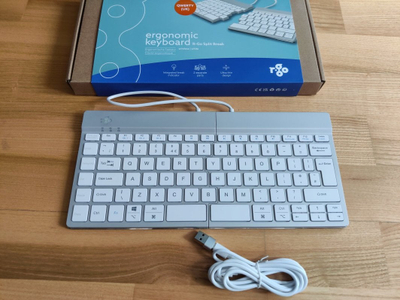 Tastierë R-GO Tools, wireless, UK, e bardhë