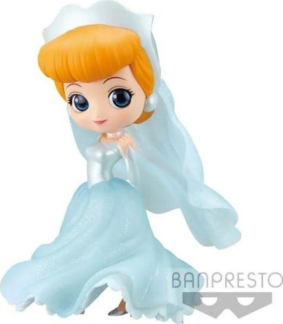 Figurinë Banpresto Q Posket Disney Cinderella Ver. A, 14cm, koleksionuese, blu e çelët