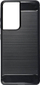 Kapak mbrojtës Forcell CARBON për Samsung Galaxy S21 Ultra, gomë e fortë, i zi