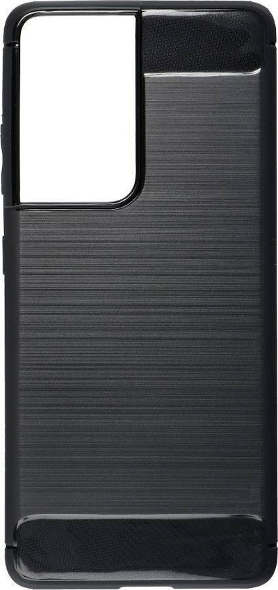 Kapak mbrojtës Forcell CARBON për Samsung Galaxy S21 Ultra, gomë e fortë, i zi