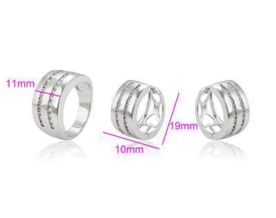 Set unazë, vathë të veshura në platin, UVPAB 15.70 mm