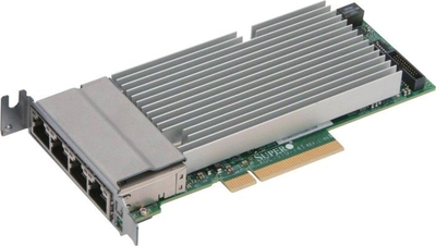 Kartë rrjeti Supermicro AOC-STG-I4T, PCIe 3.0 x8, 4x 10Gb Ethernet, jeshile