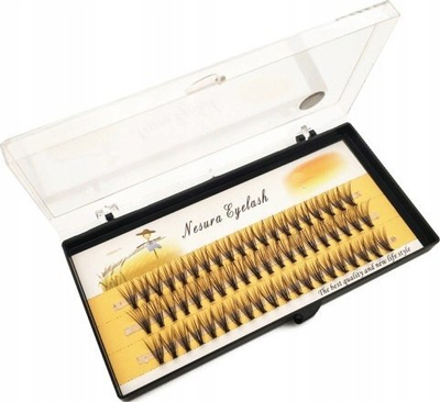 Qerpikë artificial Nesura Eyelash Clusters, 9 mm, 60 copë, të zinj