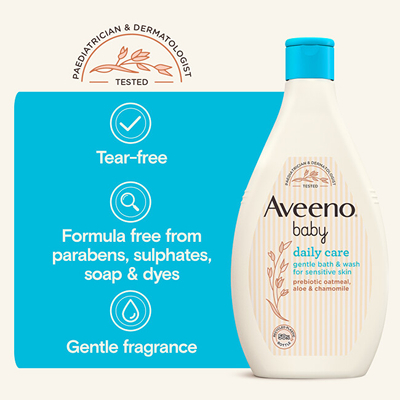 Xhel dushi për bebe Aveeno Daily Care, 250 ml