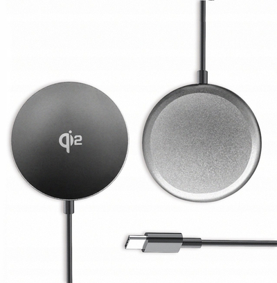 Karikues wireless Wozinsky 15W Qi2, karikim i shpejtë, induktiv, i zi