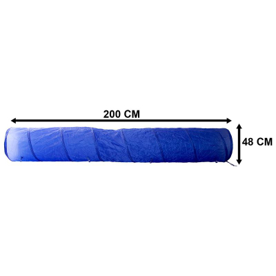 Tunel trajnimi për qen MaxxPro, 2m, palosës, blu