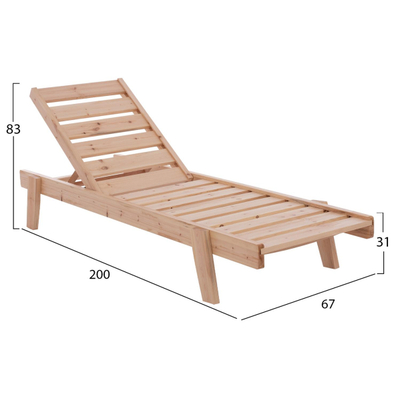 Shezllon profesionale dru Samos 67×200×83 cm (HM11643)